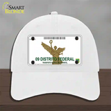 Distrito Federal Mexico Blank Novelty License Plate Hat Unconstructed Cotton / White