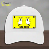 Boo Bees Novelty License Plate Hat Unconstructed Cotton / White