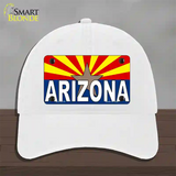 Arizona Flag White Arizona Novelty License Plate Hat Sign Unconstructed Cotton / White