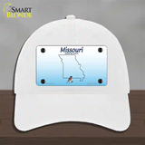 Missouri Show Me Blank Novelty License Plate Hat Unconstructed Cotton / White