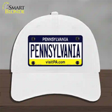 Pennsylvania State Novelty License Plate Hat Unconstructed Cotton / White