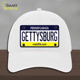 Gettysburg Pennsylvania State Novelty License Plate Hat Unconstructed Cotton / White