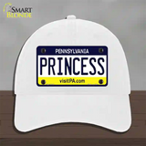 Princess Pennsylvania State Novelty License Plate Hat Unconstructed Cotton / White