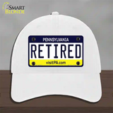 Retired Pennsylvania State Novelty License Plate Hat Unconstructed Cotton / White