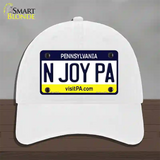 N Joy Pennsylvania State Novelty License Plate Hat Unconstructed Cotton / White