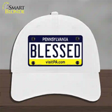 Blessed Pennsylvania State Novelty License Plate Hat Unconstructed Cotton / White