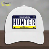 Hunter Pennsylvania State Novelty License Plate Hat Unconstructed Cotton / White