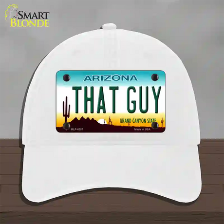 That Guy Arizona Novelty License Plate Hat Unconstructed Cotton / White