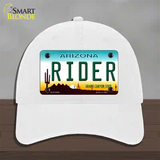Arizona Rider Novelty License Plate Hat Unconstructed Cotton / White