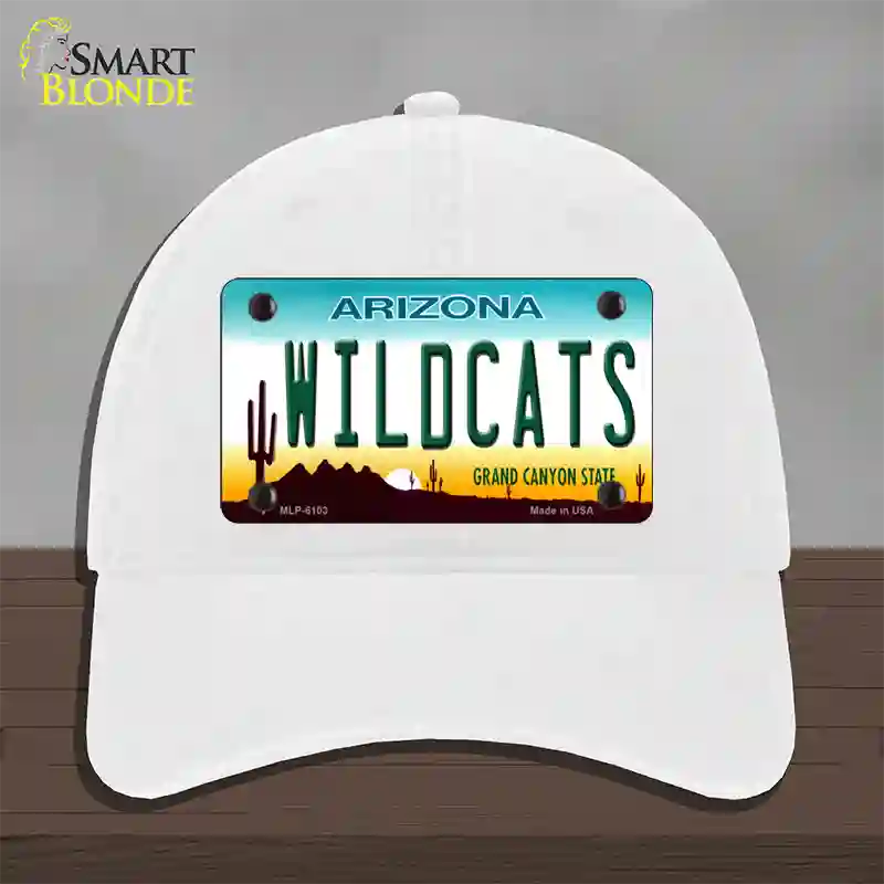 Wildcats Arizona Novelty License Plate Hat Unconstructed Cotton / White