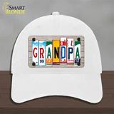 Grandpa Wood License Plate Art Novelty License Plate Hat Unconstructed Cotton / White