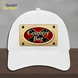 Country Boy Confederate Novelty License Plate Hat Unconstructed Cotton / White