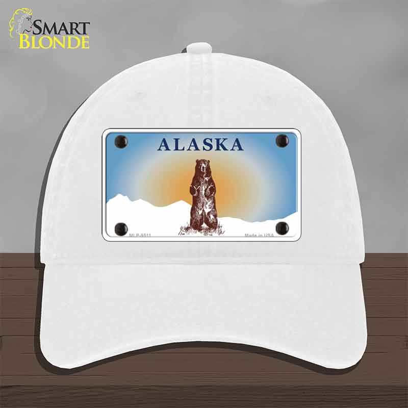 Alaska Bear Novelty License Plate Hat HAT-MLP-9511