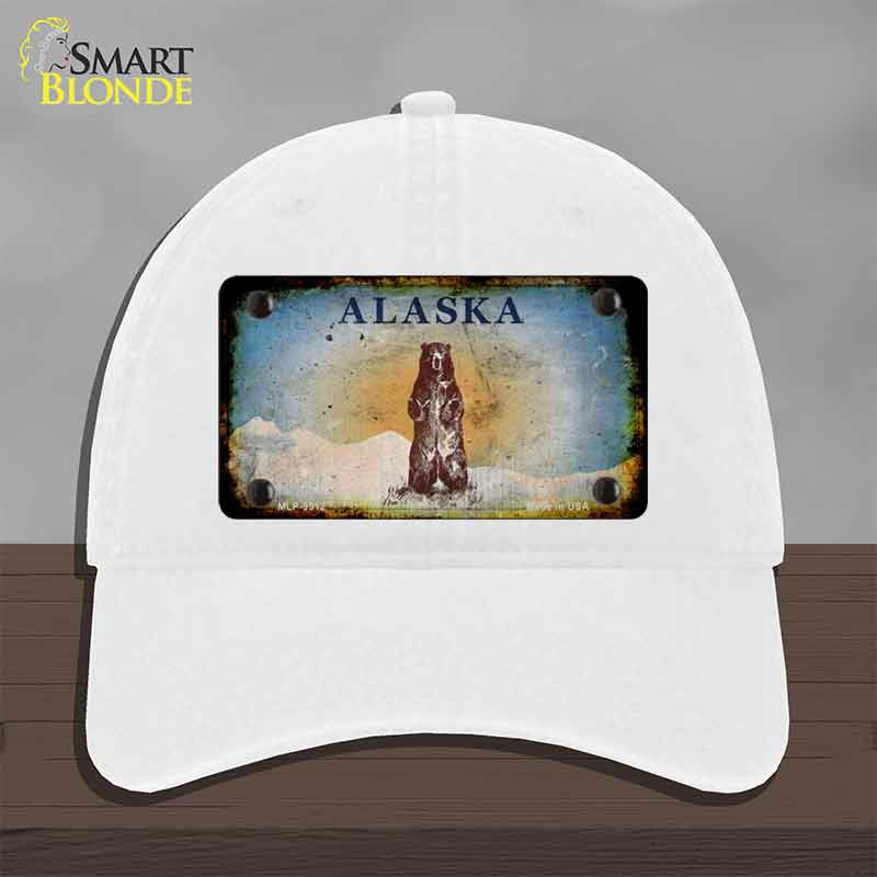 Alaska Bear Rusty Novelty License Plate Hat HAT-MLP-9512