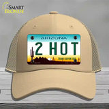 2 Hot Arizona Novelty License Plate Hat Mesh / Khaki