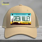 Green Valley Arizona Novelty License Plate Hat Mesh / Khaki