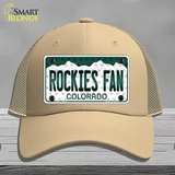 Rockies Fan Colorado Novelty License Plate Hat Mesh / Khaki
