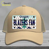 Blazers Fan Oregon Novelty License Plate Hat Mesh / Khaki