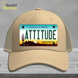 Arizona Attitude Novelty License Plate Hat Mesh / Khaki