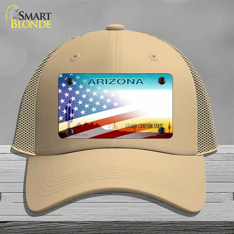 Arizona with American Flag Novelty License Plate Hat HAT-MLP-12331