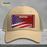 Arizona with American Flag Novelty License Plate Hat HAT-MLP-12471