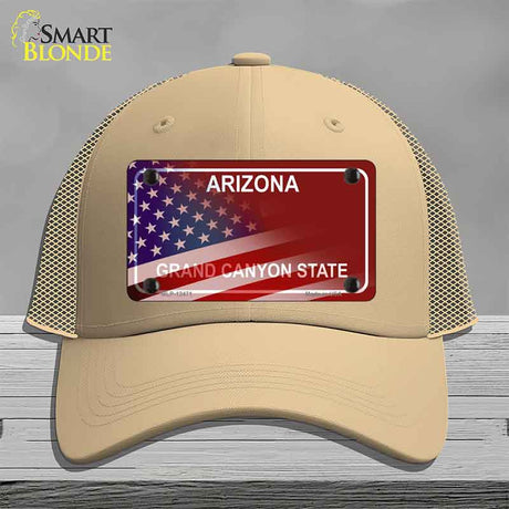 Arizona with American Flag Novelty License Plate Hat HAT-MLP-12471