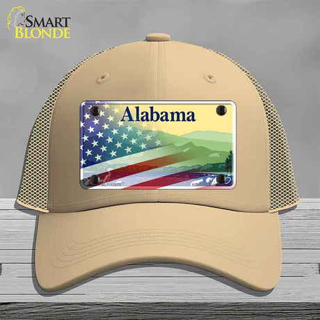 Alabama with American Flag Novelty License Plate Hat HAT-MLP-12475