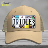 Orioles Strip Art Novelty License Plate Hat Tag Mesh Khaki
