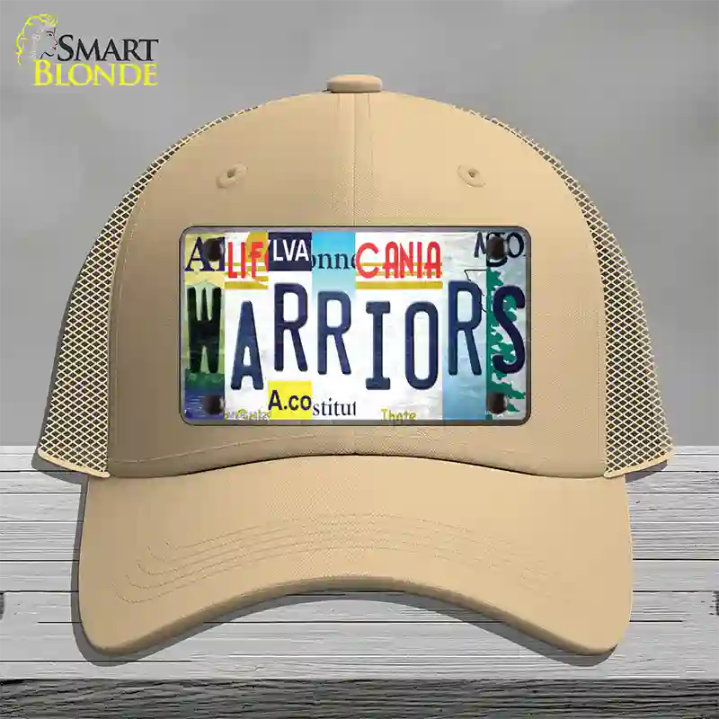 Warriors Strip Art Novelty License Plate Hat Tag Mesh Khaki