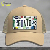 Predators Strip Art Novelty License Plate Hat Tag Mesh Khaki