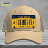 Number 1 Giants Fan New York Novelty License Plate Hat Tag Mesh Khaki
