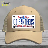 Go Panthers North Carolina Novelty License Plate Hat Tag Mesh Khaki