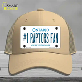 Number 1 Raptors Fan Novelty License Plate Hat Tag Mesh Khaki