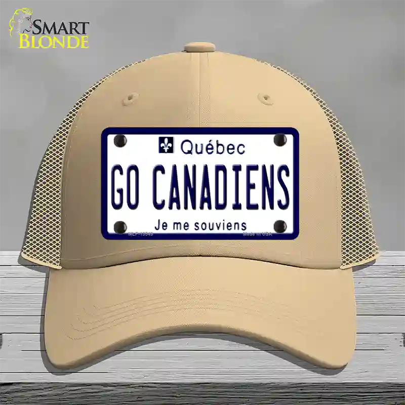 Go Canadiens Novelty License Plate Hat Tag Mesh / Khaki