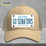 Go Senators Novelty License Plate Hat Tag Mesh Khaki