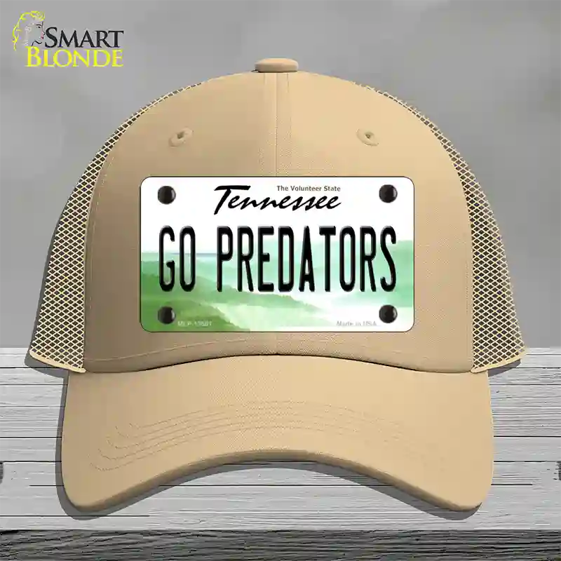 Go Predators Novelty License Plate Hat Tag Mesh Khaki