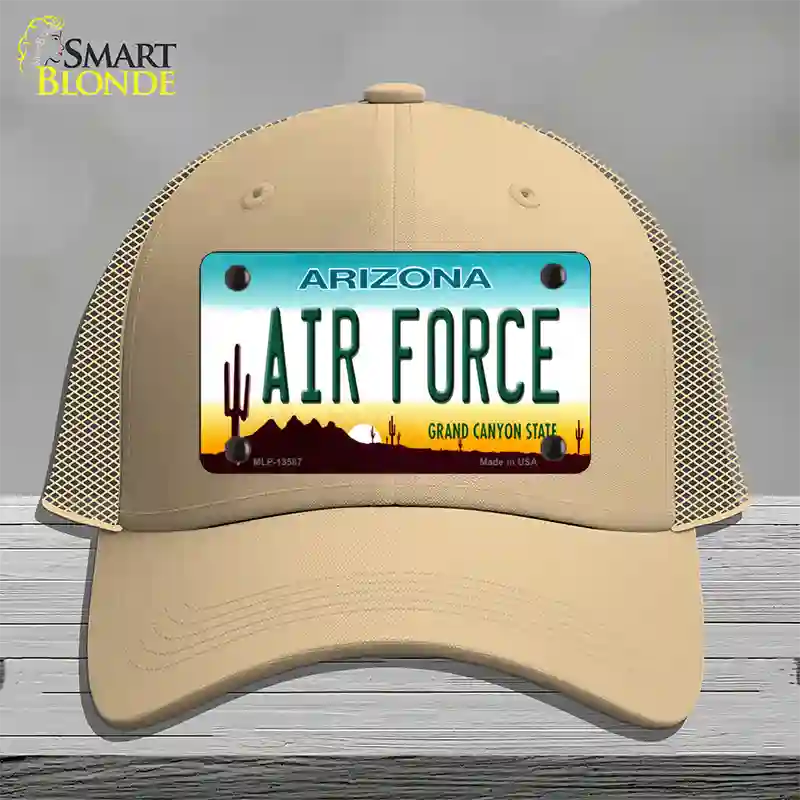 Air Force Arizona Novelty License Plate Hat Tag Mesh Khaki