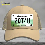 Too Cute For You Novelty License Plate Hat Tag Mesh Khaki