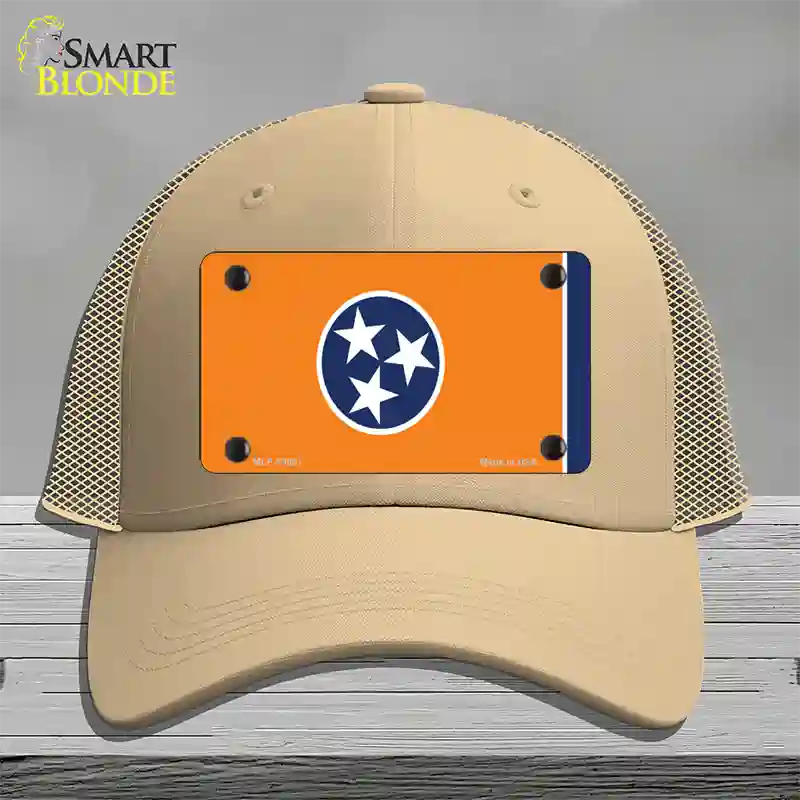 Tennessee Flag Orange Novelty License Plate Hat Tag Mesh Khaki
