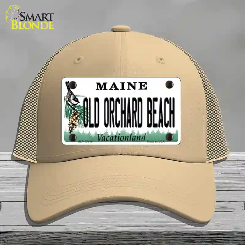 Old Orchard Beach Maine Novelty License Plate Hat Tag Mesh Khaki