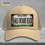 Old Orchard Beach Maine Rusty Novelty License Plate Hat Tag Mesh Khaki