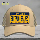 Buffalo Braves New York Novelty License Plate Hat Tag Mesh Khaki