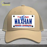 Waxhaw North Carolina Novelty License Plate Hat Tag Mesh Khaki