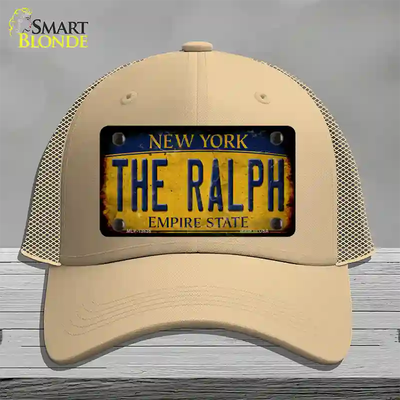 The Ralph New York Rusty Novelty License Plate Hat Tag Mesh Khaki