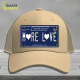 More Love Hearts Tennessee Blue Novelty License Plate Hat Tag Mesh Khaki