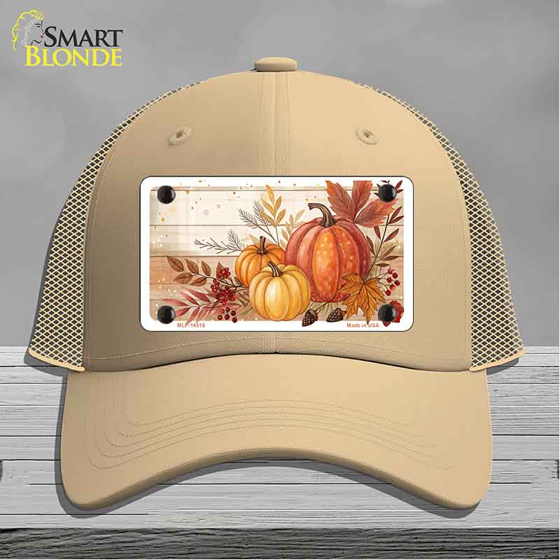 Autumn Pumpkins & Leaves Novelty License Plate Hat HAT-MLP-14516