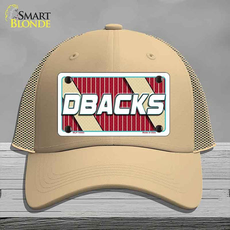 DBACKS Graphic Novelty License Plate Hat HAT-MLP-14565 Mesh Khaki