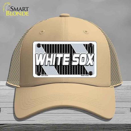 WHITE SOX Graphic Novelty License Plate Hat HAT-MLP-14570 Mesh Khaki