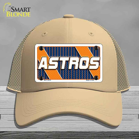 ASTROS Graphic Novelty License Plate Hat HAT-MLP-14575 Mesh Khaki