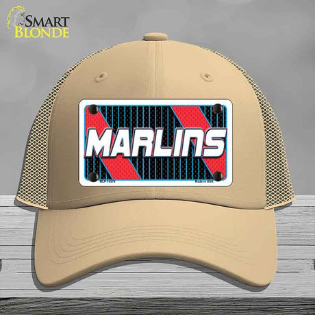 MARLINS Graphic Novelty License Plate Hat HAT-MLP-14579 Mesh Khaki